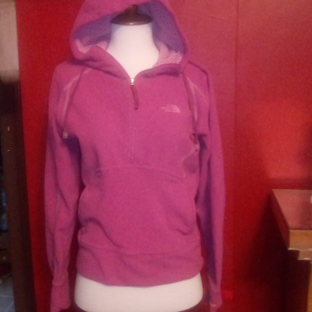 The North Face 3/4 mauve zip hoodie